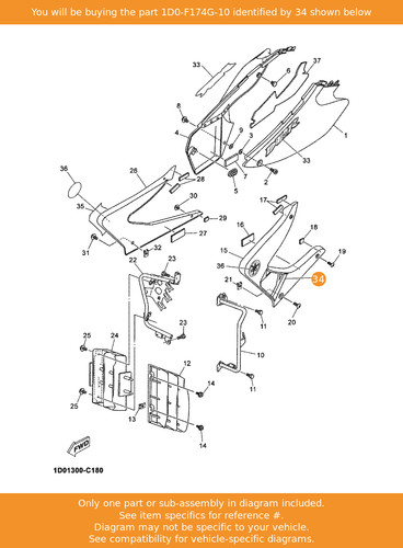 Yamaha graphic 1d0 f174g 10 - 3,, 1d0-f174g-10