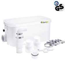 Sanigo Shower Pump 250W Quiet Macerator Pump 100L/min 2 Inlets Shower Sink 8m