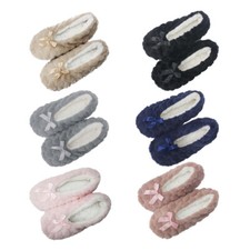 Ballerina Slippers Faux Ladies