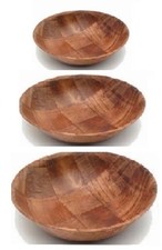 Woven snack salad - snack, wooden