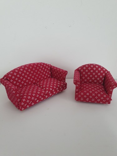 Dolls house miniature sofa and - sofa,