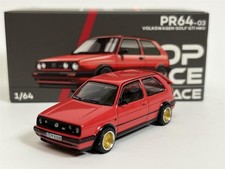 POP RACE 1/64 VOLKSWAGEN GOLF GTI MKII RED PR64-0003
