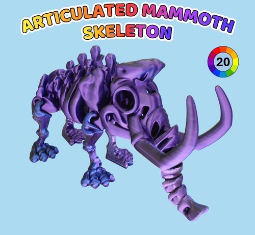 Articulated mammoth skeleton - articulated, |