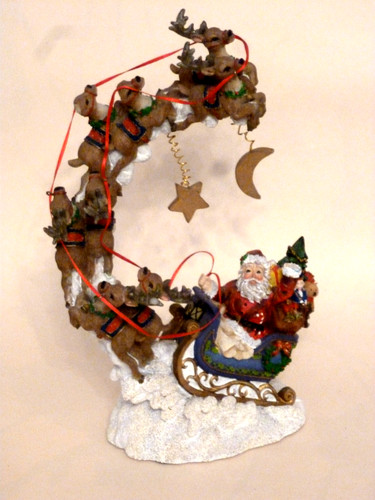 Father christmas reindeer - christmas,