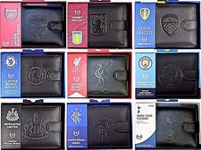 FOOTBALL WALLET RFID ANTI-FRAUD LEATHER BOXED PURSE NEW OFFICIAL LICENSED