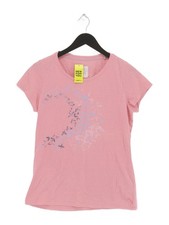 FatFace Women's T-Shirt UK 14 Pink Cotton with Polyester Basic
