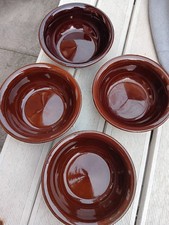 Lovely Vintage PEARSONS OF CHESTERFIELD  LTD 4x Rustic Bowls Pre-owned