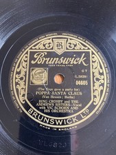 rare BING CROSBY & ANDREWS SISTERS Poppa Santa Claus UK 78 VG+ BRUNSWICK Shellac