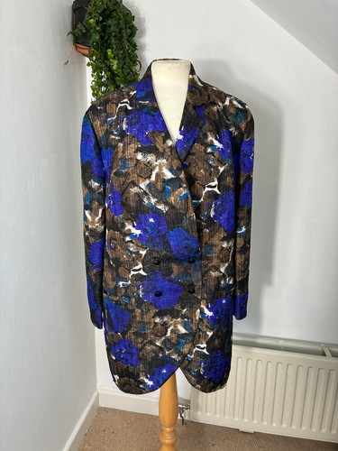 Vintage blue print evening - print,