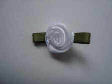 SMALL SATIN RIBBON ROSE BUDS FLOWER S- 24 Colours, 10 or 20
