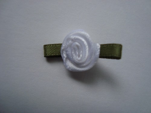 Small satin ribbon - ribbon, rose