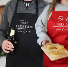 Personalised Adult Christmas Apron Funny Christmas Day Dinner Family Role Gift