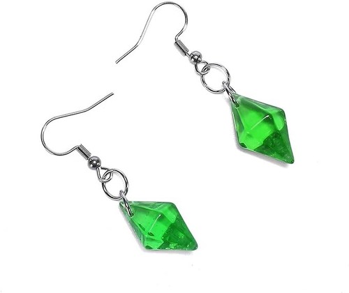 Sims plumbob earrings - sims, green