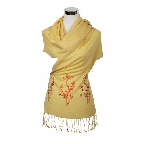 Scarf printed cashmere silk