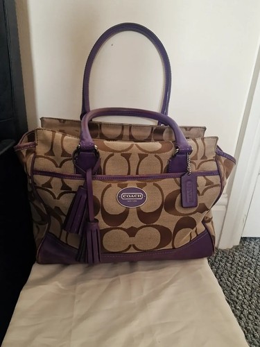 Authentic coach brown purple - &,