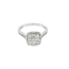 Ladies 9ct White Gold Diamond