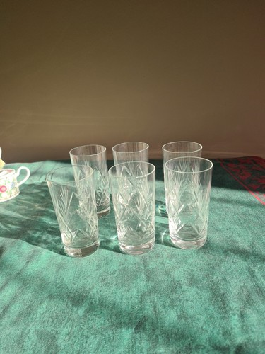 Set small cut glass - 6,