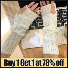 Women Ladies Wrist Arm Knitted