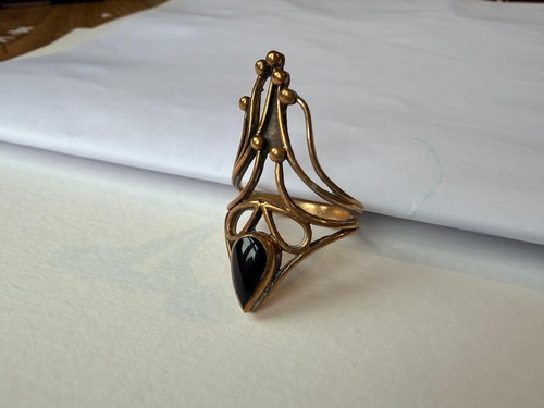 Bronze ring tall art - tall, deco