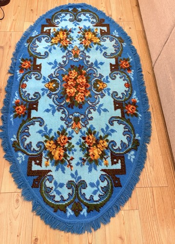 Vintage 1970s oval - 1970s, rug