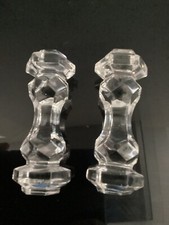 VINTAGE ANTIQUE? CLEAR CUT GLASS  KNIFE RESTS.? PAIR, Ink Pen Rest? Paper Weight