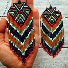Tribal Earrings Native Large