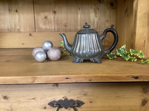 Vintage pewter teapot - pewter, from