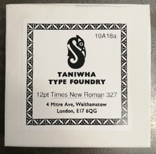 Letterpress Type - 12pt Times