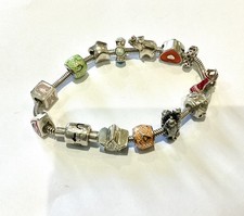 A Truth 925 Silver Charm Bracelet with 13 Charms In Remarkable Condition