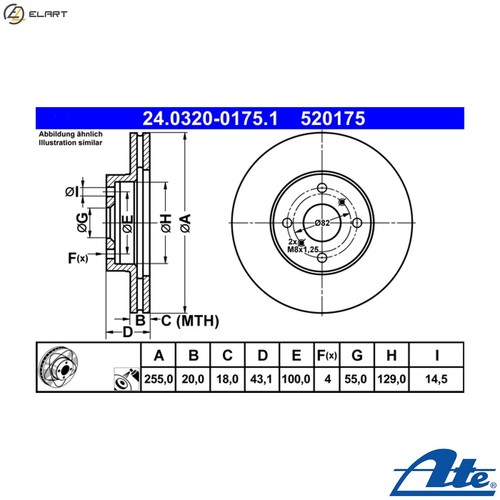Brake disc 0320 0175 - 2x,