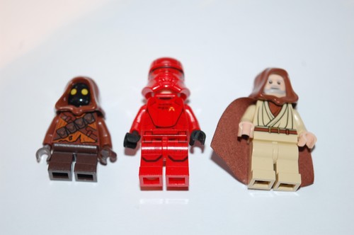 Three lego mini figures star - three,