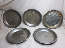 5 vintage pie tins BLUE BIRD