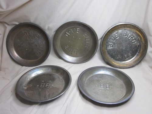 Vintage pie tins blue bird - vintage,