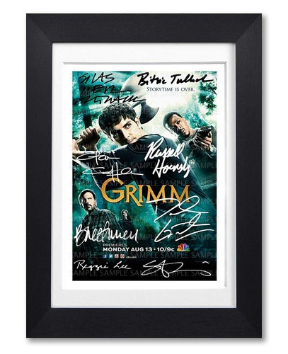 Grimm cast signed poster print - cast,