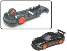 Scalextric Porsche 997 Chassis / Underpan Orange Front Wheels & Tyres DPR W9815