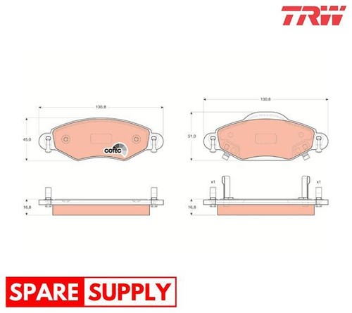 Brake pad set disc - brake, for