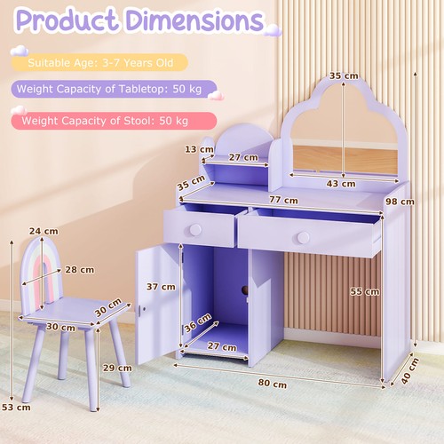 Princess dressing table - dressing, chair