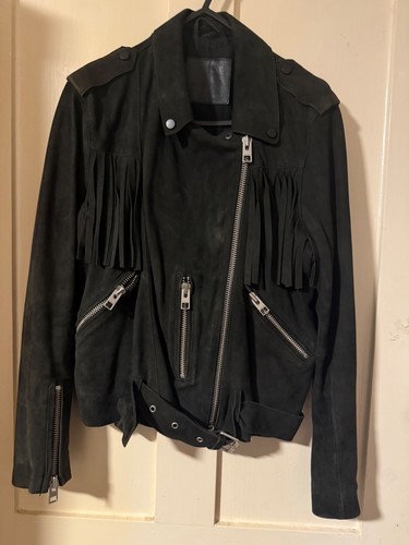 Allsaints black tassel suede - tassel,