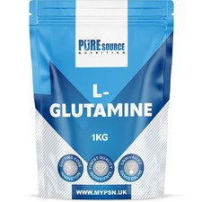 Pure Source Nutrition 100% Pure L-Glutamine Powder 1kg 100%Vegan/Gluten&Soy Free