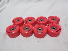 8 Vintage 57 MM Pacer Pink Roller Skate Wheels Quad Speed With Bearings