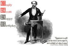 Charles Dickens author- Happy