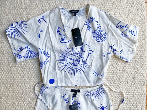 Bnwt new look white blue - new,