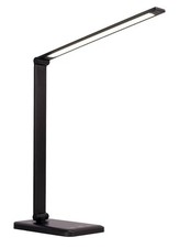 LED Desk Lamp Dimmable Foldable USB Black Eye Protection Sturdy Aluminum 6W
