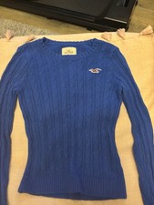 Hollister Jumper, Blue Ribbed