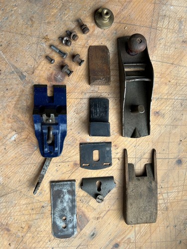 Vintage wood working plane - working,