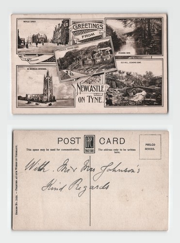 Postcard greetings from - -,