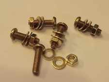 5 x M4X16 BRASS PAN HEAD BOLTS