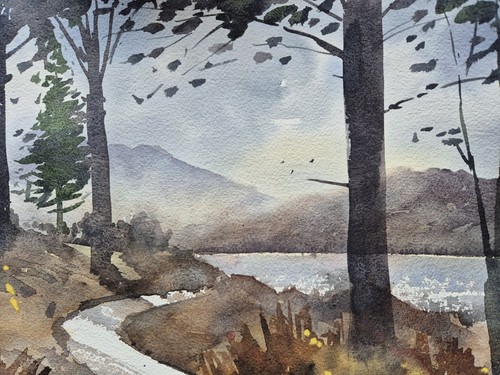 Highlands scotland watercolour - highlands,