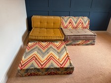 6 piece modular sofa. Based on the design classic by Roche Bobois, Mah Jong.