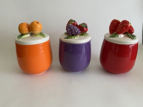 Ceramic kitchen jam jars - jars, set